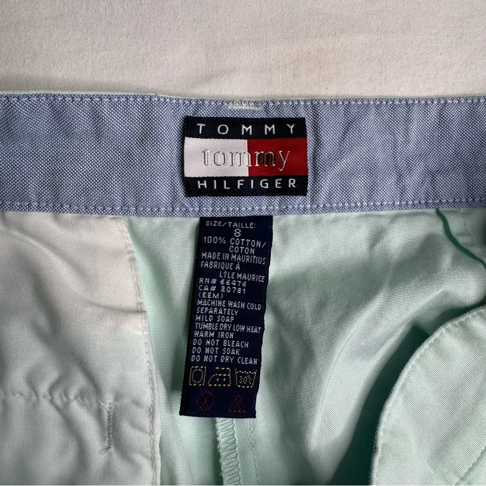 Tommy Hilfiger Mint Green High Waisted 4.5 Inch‎ Inseam Shorts Womens Size 8